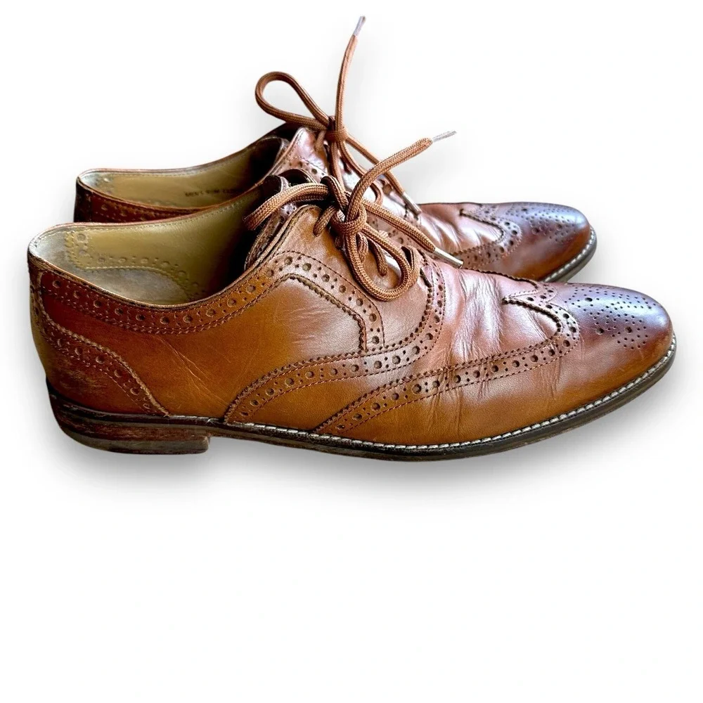 Cole Haan Mens Oxford‎ 9.5M Wingtip Leather Grand OS Cambridge Shoes C12915